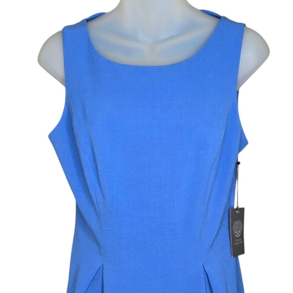 Vince Camuto‎ Womens Sleeveless Dress Size 4 Sky Blue Bow Cutout Back Stretch - Picture 2 of 10